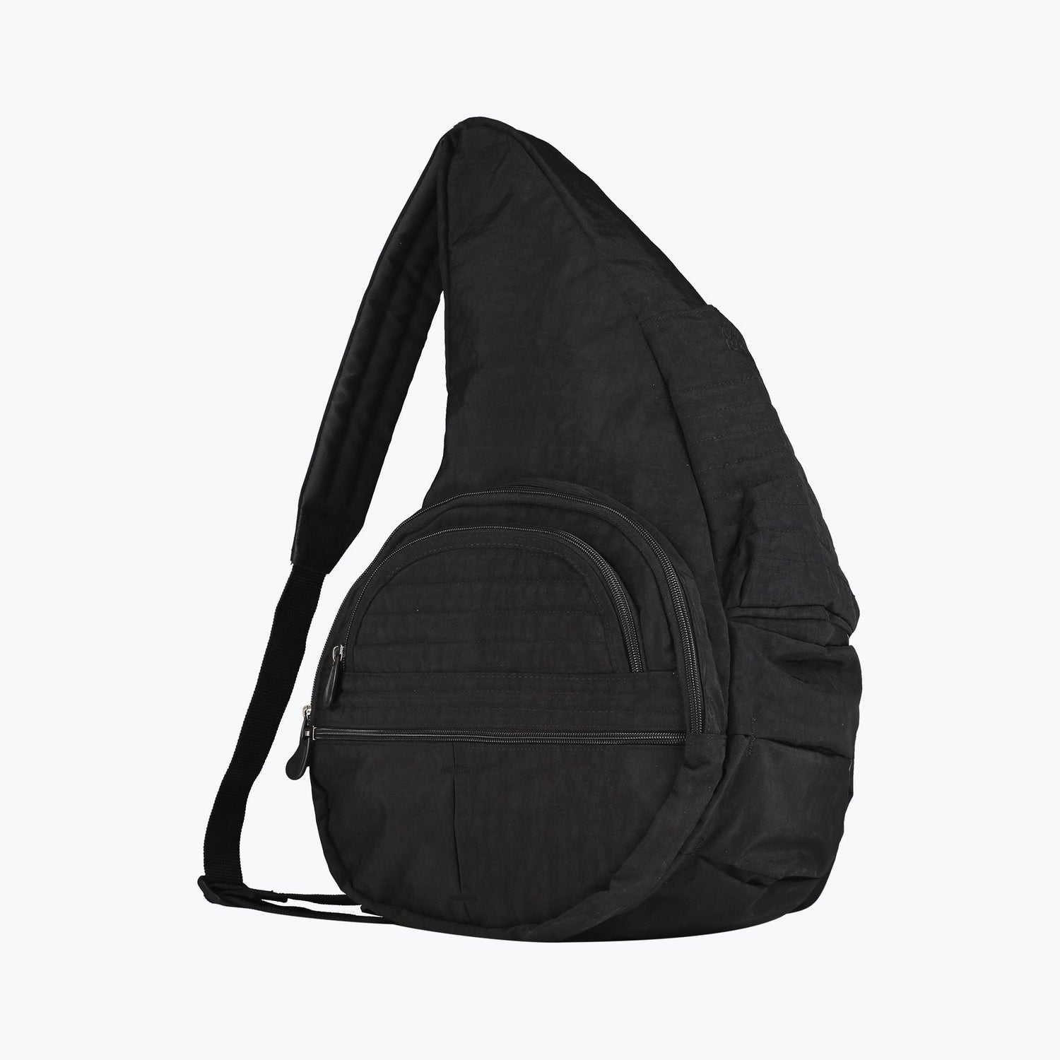 Textured Nylon Big Bag Black