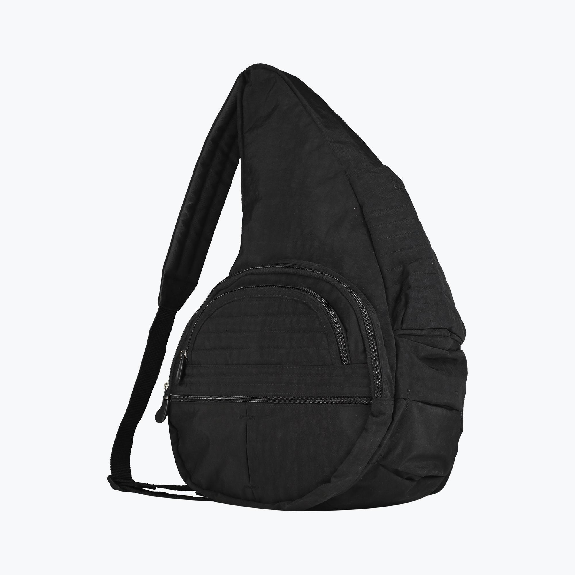 Textured Nylon Big Bag Black