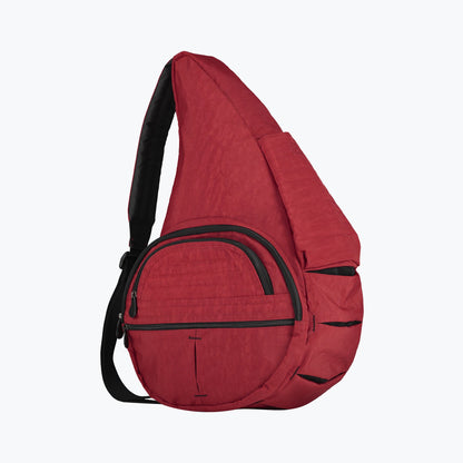 Textured Nylon Big Bag Crimson