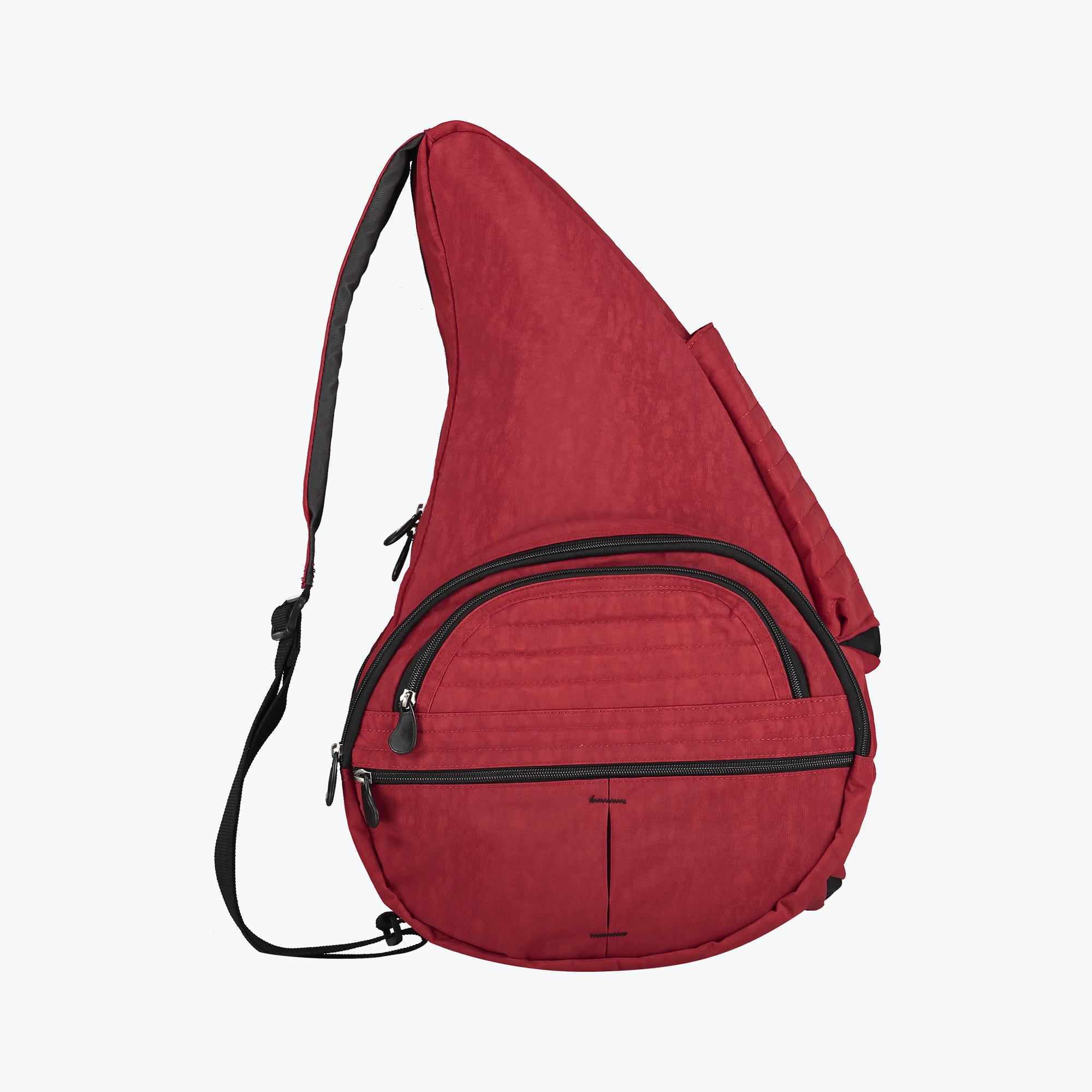 Textured Nylon Big Bag Crimson