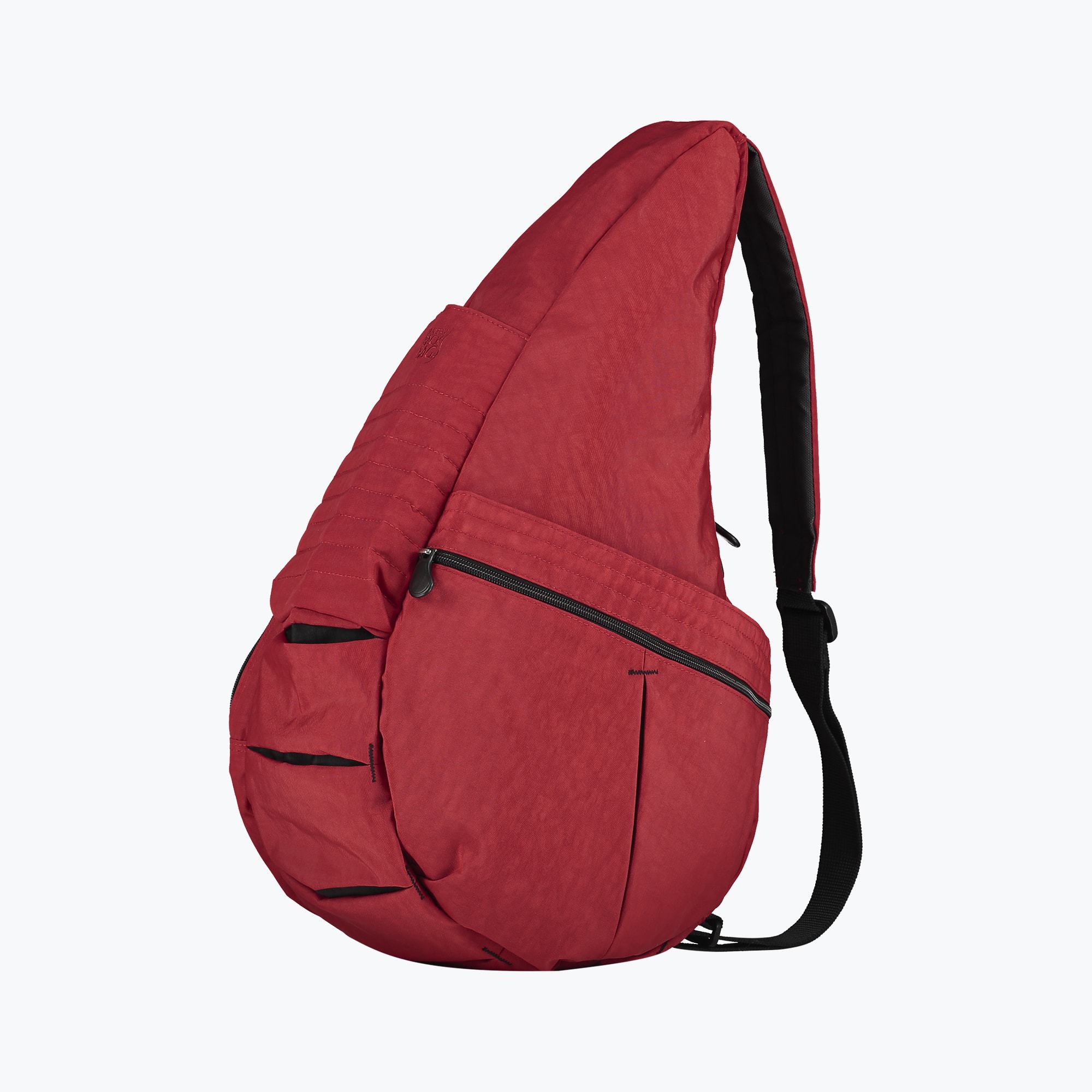 Textured Nylon Big Bag Crimson