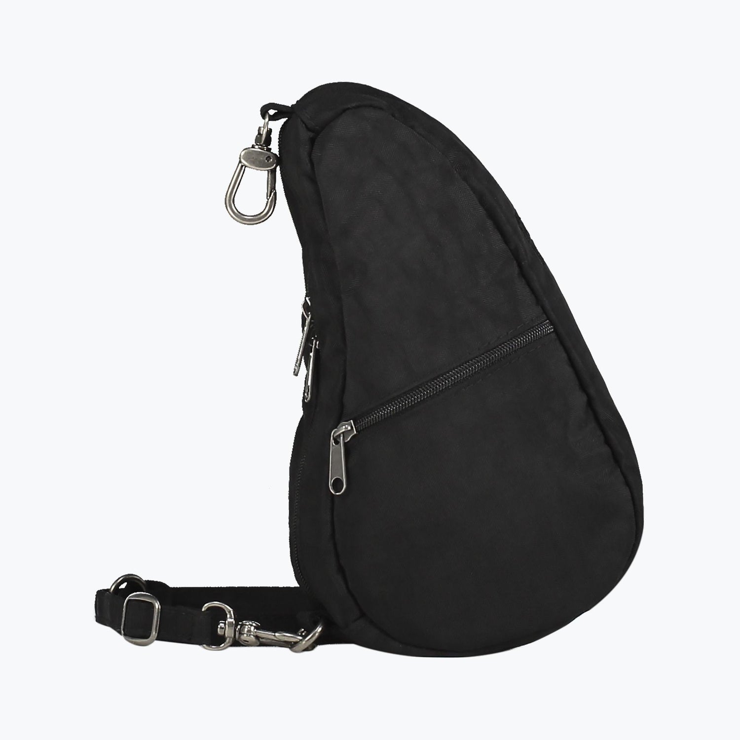 Textured Nylon Mini Baglett Black