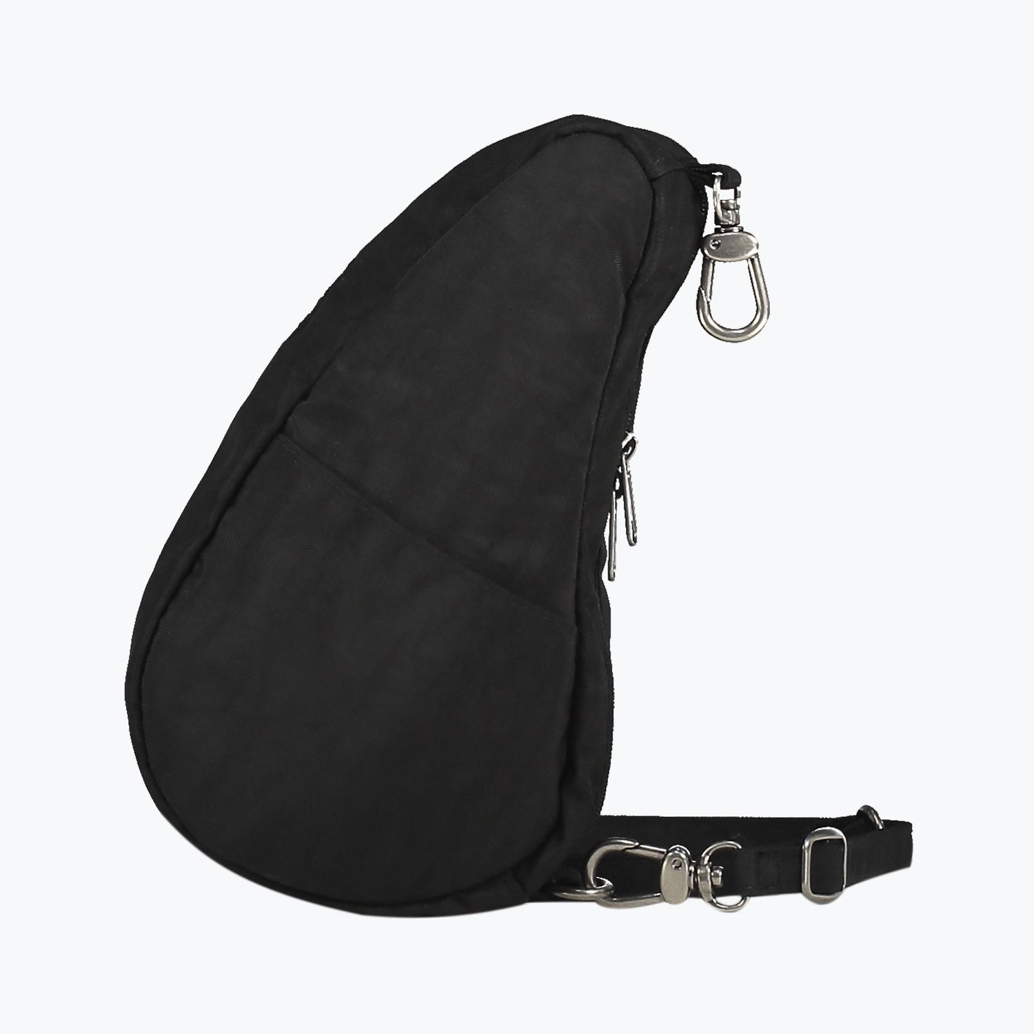 Textured Nylon Mini Baglett Black