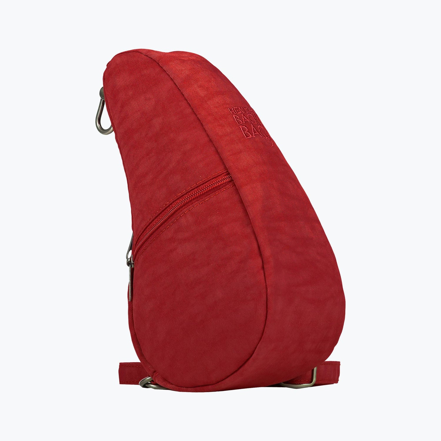 Textured Nylon Mini Baglett Crimson